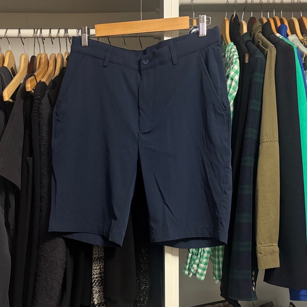 Greg Norman Collection Dark Blue Flat Front Shorts